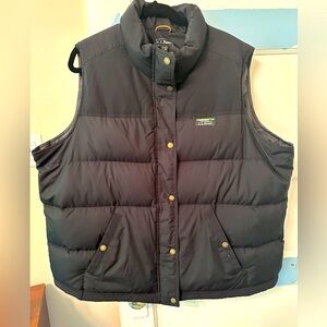 LL Bean Women's Mountain Classic Down Vest Black - 2x Plus.